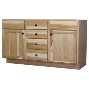 Quality One Unfinished Hickory Bathroom Vanity