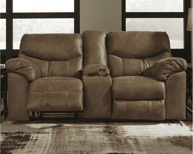 Boxberg Bark Double Reclining Loveseat With Console